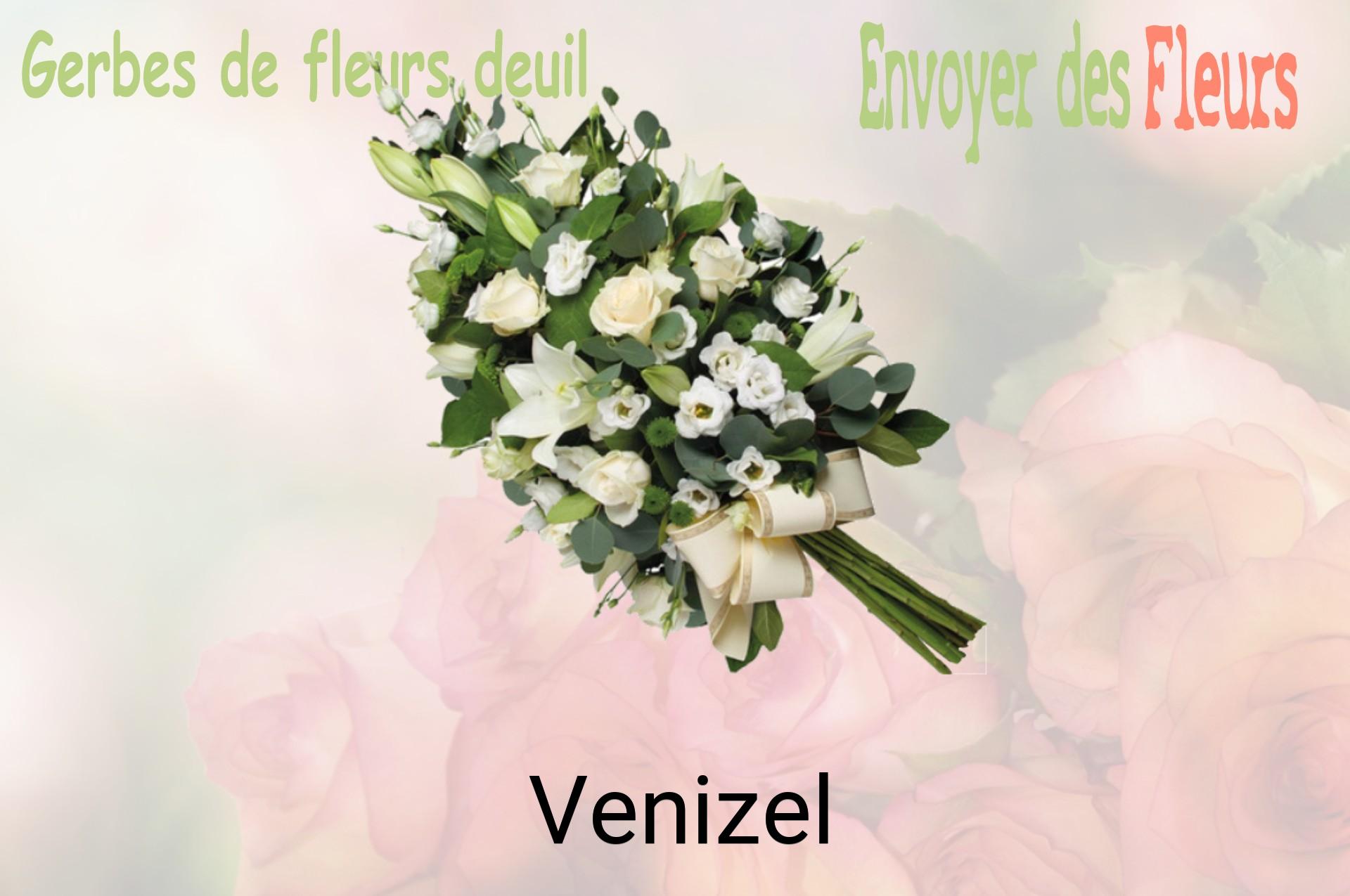 Gerbe de fleurs de deuil livrée à Venizel